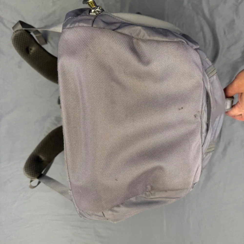 The North Face Surge Backpack Gray Yellow Laptop Bag FlexVent Hiking Travel